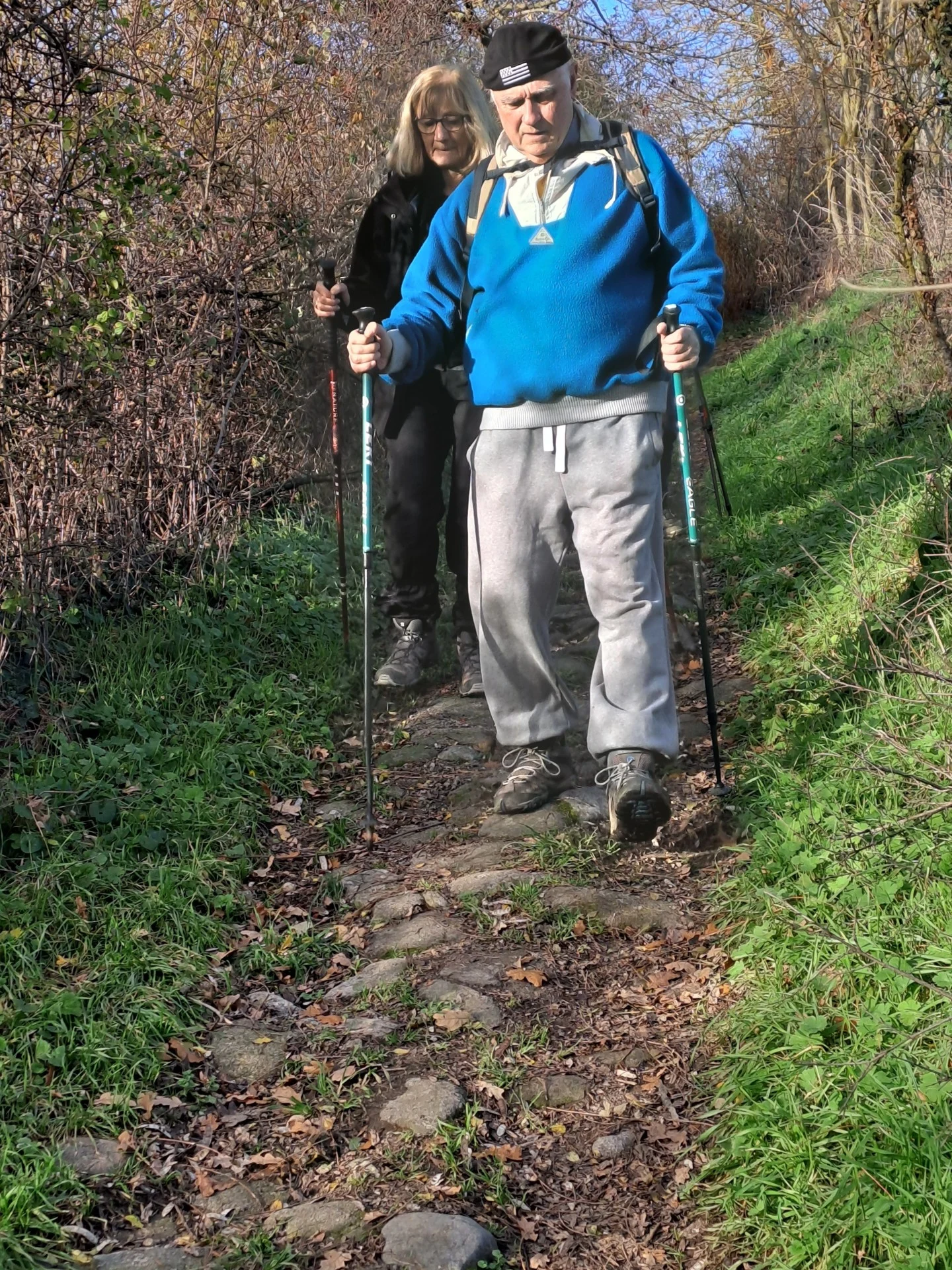 Ici nos deux meilleurs descendeurs ! C'est pour rire !